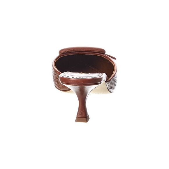 Manolo Blahnik Maysalebi 50 Leather Mule, Brown - Picture 3 of 5